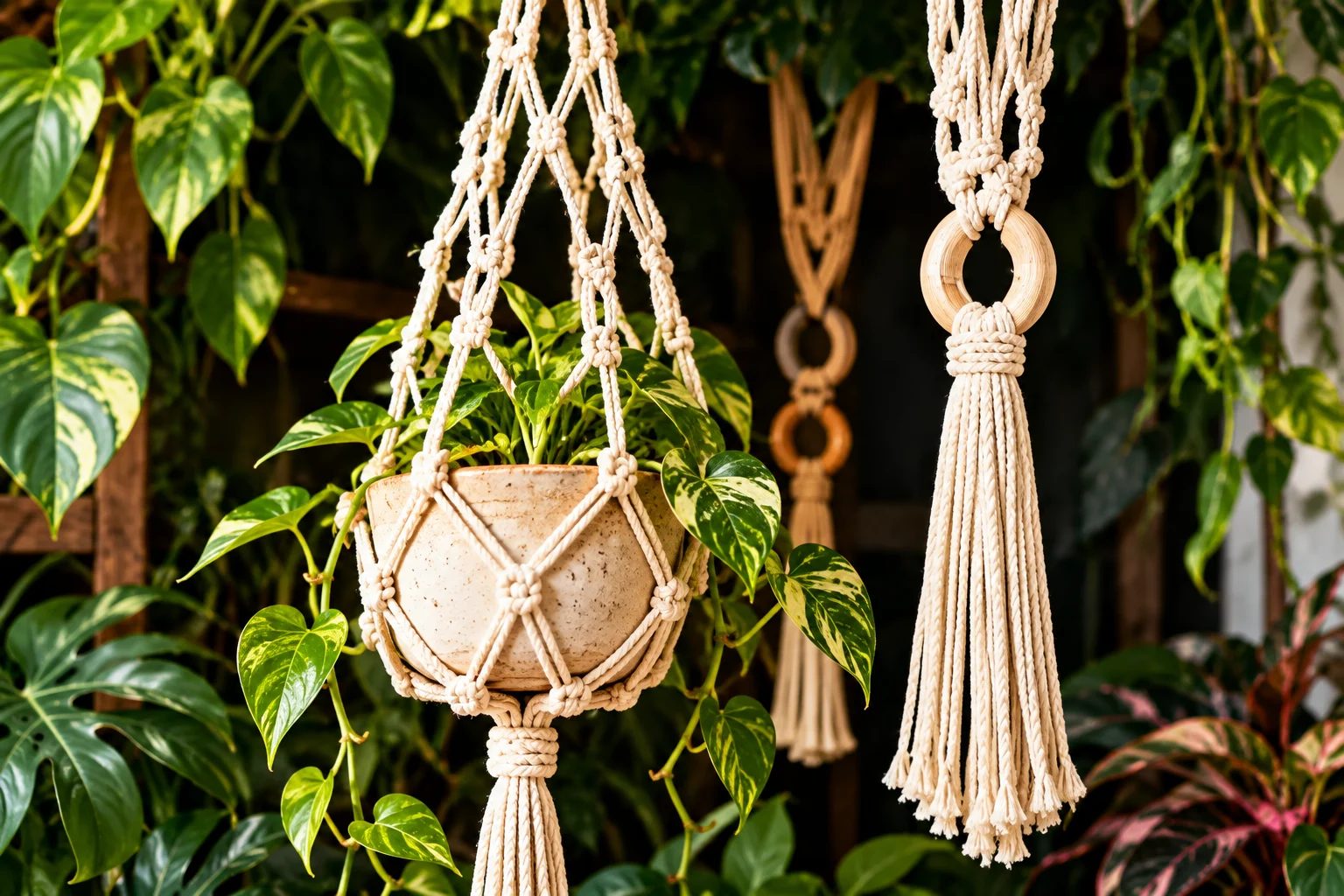 Macramé hangers